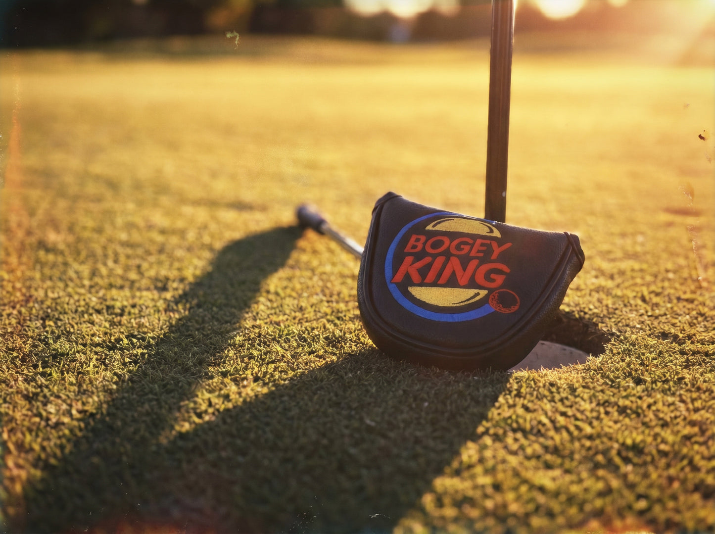 “Bogey King” Mallet Putter Head Cover – Magnetic PU Leather Golf Cover