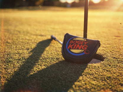 “Bogey King” Mallet Putter Head Cover – Magnetic PU Leather Golf Cover