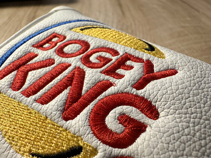 “Bogey King” Mallet Putter Head Cover – Magnetic PU Leather Golf Cover