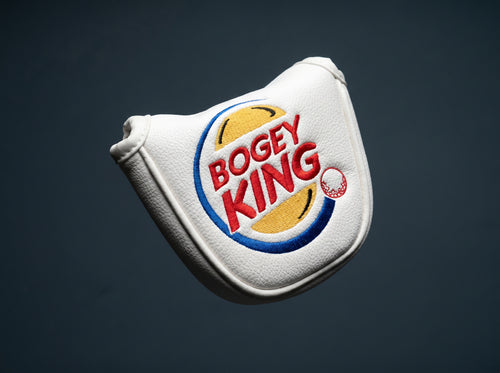 “Bogey King” Mallet Putter Head Cover – Magnetic PU Leather Golf Cover