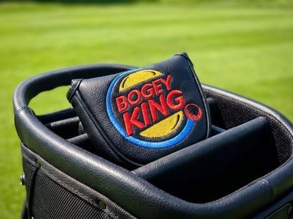 “Bogey King” Mallet Putter Head Cover – Magnetic PU Leather Golf Cover