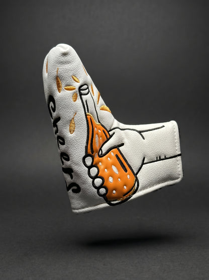 “Cheers” Blade Putter Head Cover – Magnetic PU Leather Golf Cover